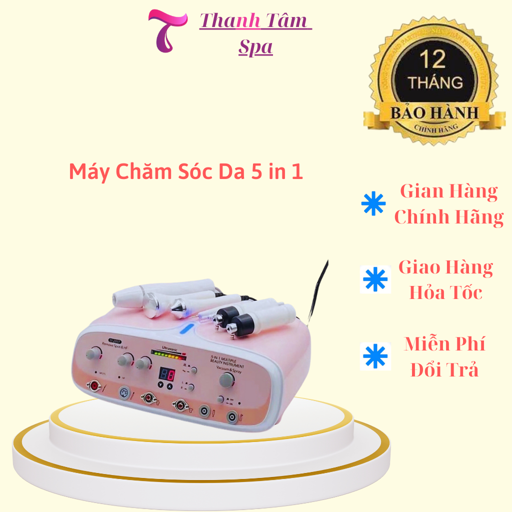 Máy Chăm Sóc Da 5in1, Máy 5in1 1897,Máy đa chức năng 5in1, Hàng Chuẩn Loại 1 Bảo Hành 12 Tháng