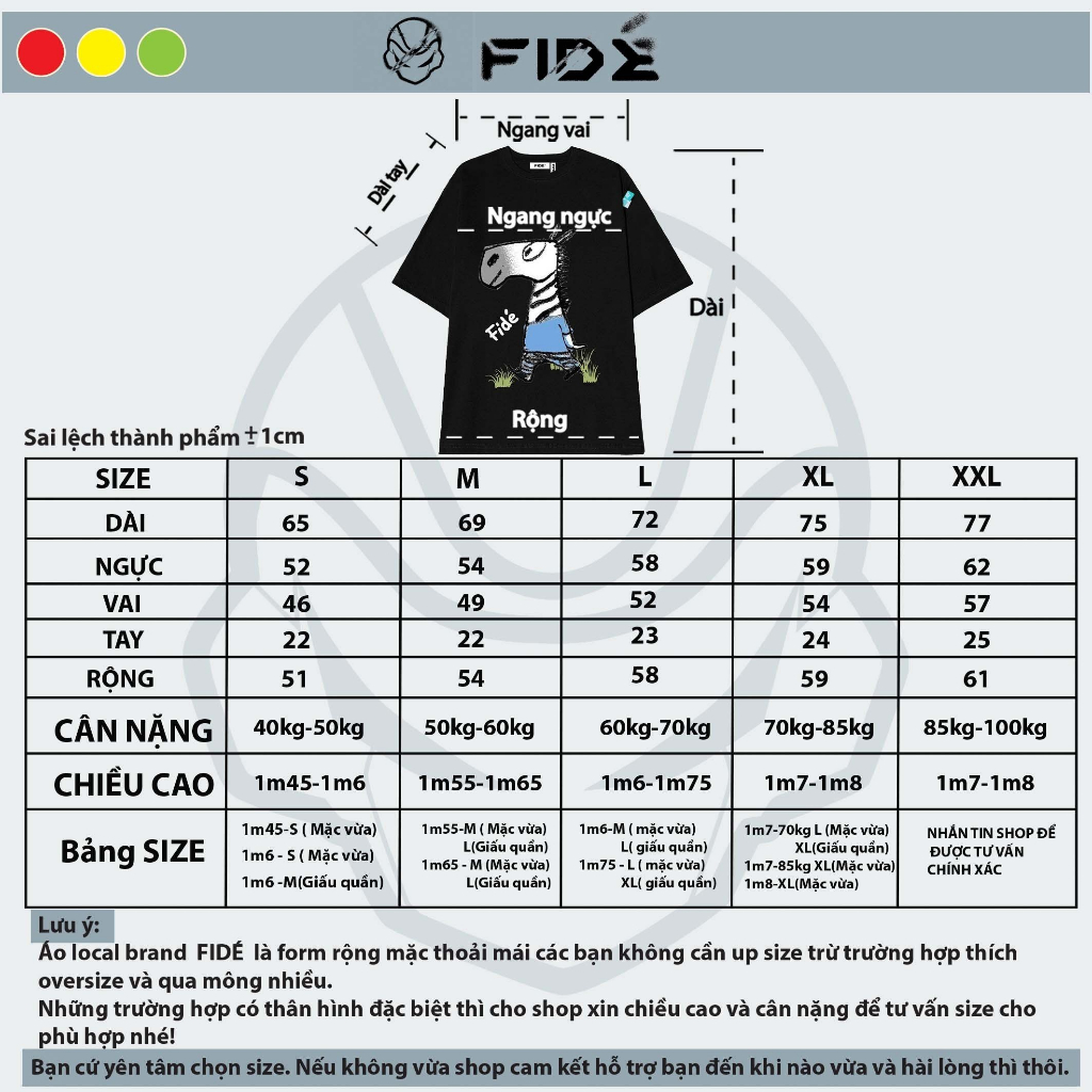 Áo thun FIDE phông trơn nam nữ cổ tròn FIDE NGỰA BE