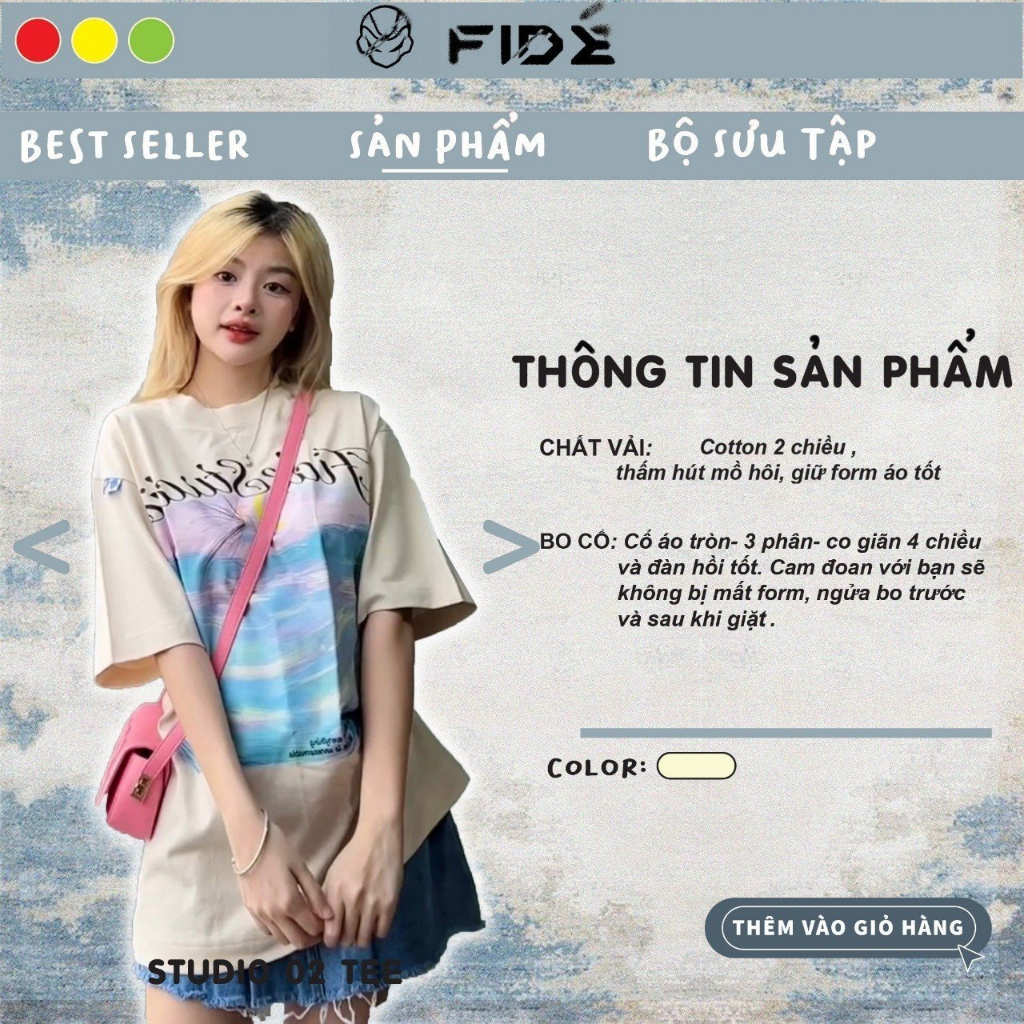 Áo thun FIDE phông trơn nam nữ cổ tròn FIDE STUDIO 02