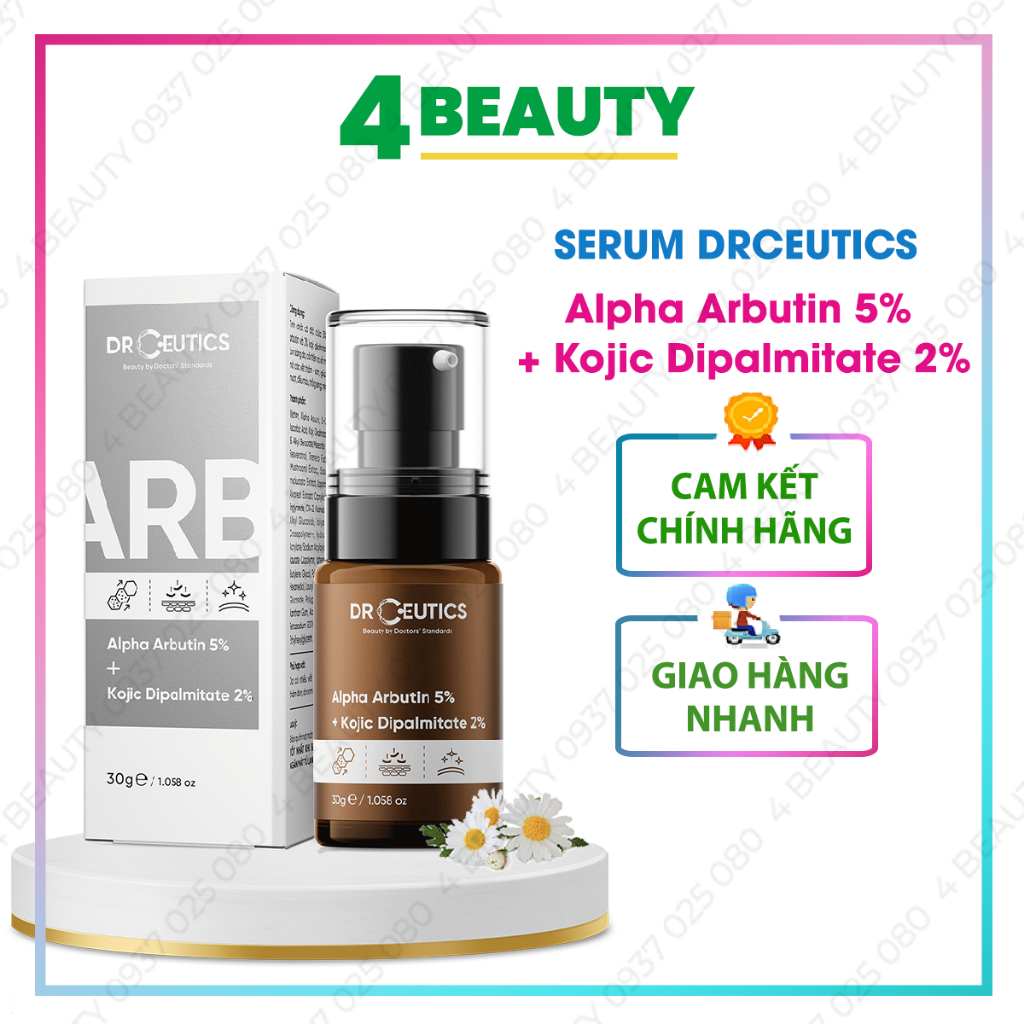 Serum DrCeutics Làm Sáng Da Mờ Nám Alpha Arbutin 5% Và Kojic Dipalmitate 2%