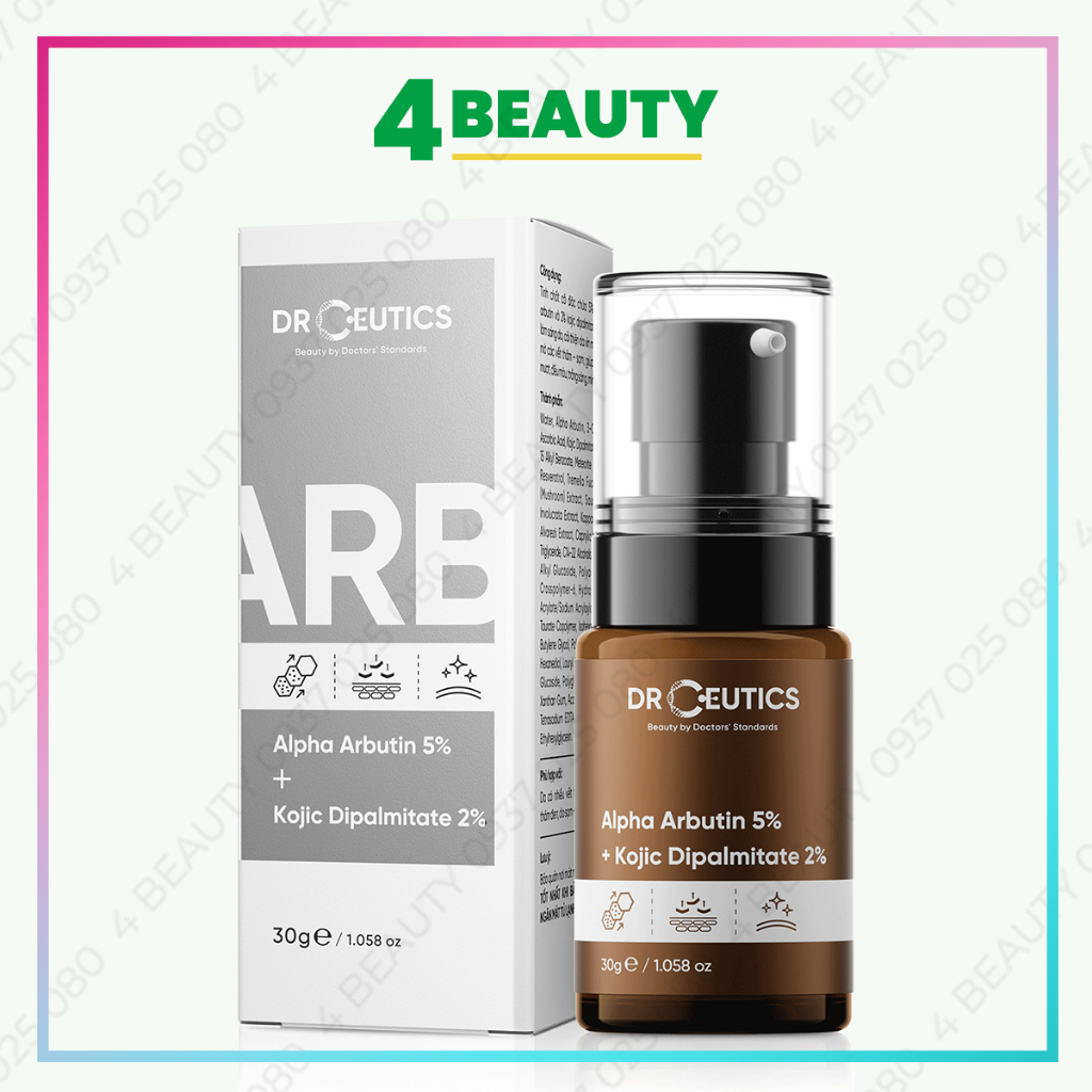 Serum DrCeutics Làm Sáng Da Mờ Nám Alpha Arbutin 5% Và Kojic Dipalmitate 2%