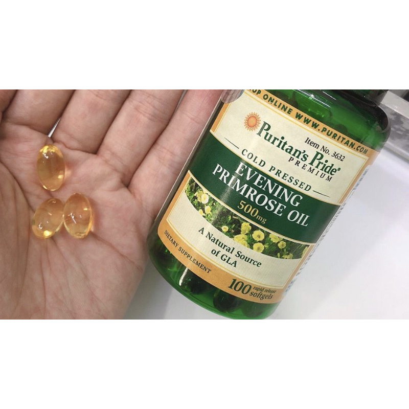 Viên Uống Tinh Dầu Hoa Anh Thảo Puritan's Pride Evening Primrose Oil 1300mg 120 Viên Mỹ