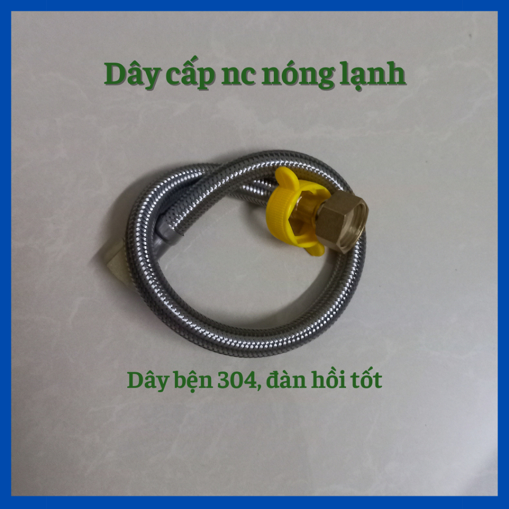 Dây cấp nước nóng lạnh, dây cấp nước vòi sen, dây cấp nước bồn cầu, dây cấp nước 30-40-60 cm.