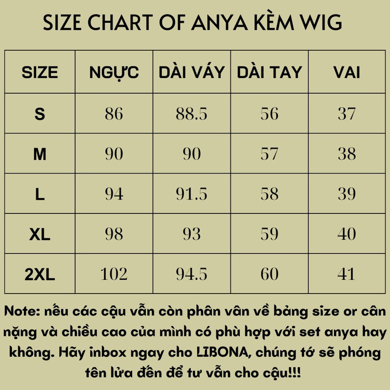 SET COST ANYA KÈM WIG