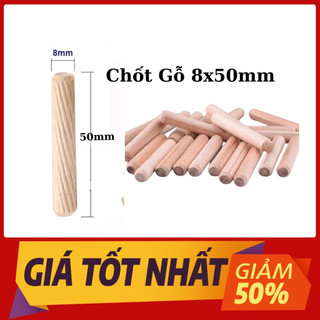 1kg Chốt gỗ ghép mộng 8*50mm-Chốt gỗ cao su loại đẹp chắc chắn