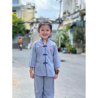 #đồ lam đi chùa #mẫu sẫm tàu #đồ lam bé gái