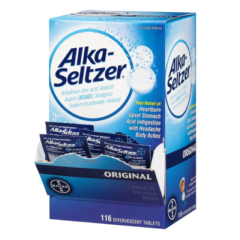 Viên sủi Alka Seltzer Mỹ giảm chứng khó tiêu