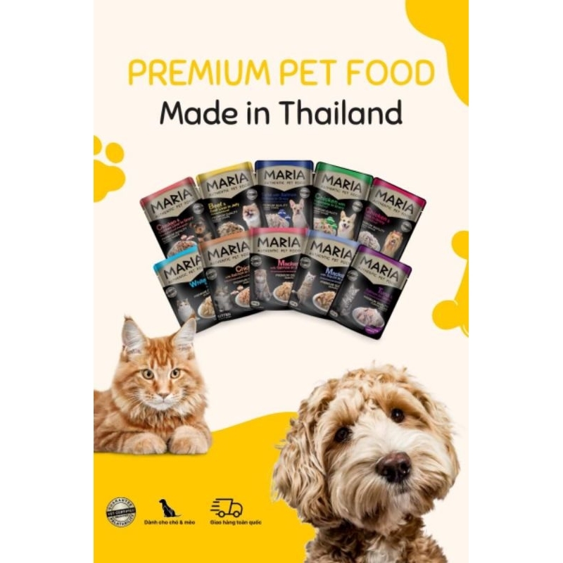 Thức ăn tươi cho chó mèo, Maria (12 gói)