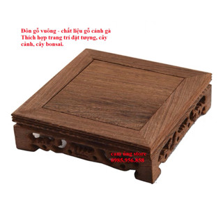 Đế gỗ hình vuông kê tượng, chậu cây, các vật phẩm trang trí- Đôn kệ hình vuông giá siêu tốt