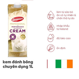 Kem sữa tươi Whipping Cream Avonmore - hộp 1 lít