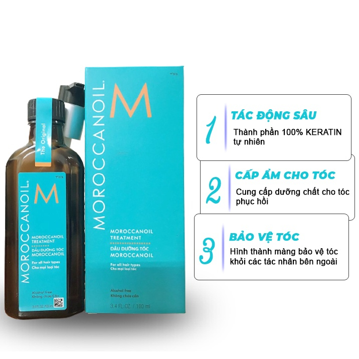 Tinh dầu dưỡng tóc Moroccanoil 100ml hàng loại 1