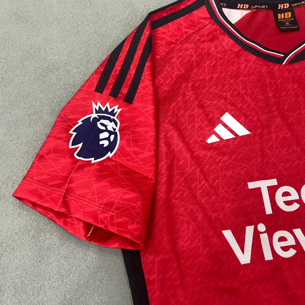 Bộ quần áo bóng đá MU đỏ sân nhà thun mè HD 2024-FLG