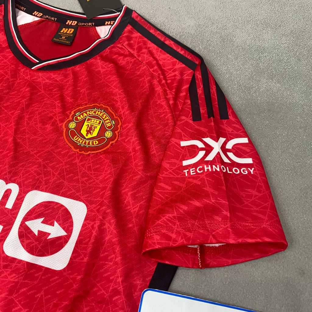 Bộ quần áo bóng đá MU đỏ sân nhà thun mè HD 2024-FLG