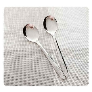 Thìa inox cán dài in hoa văn