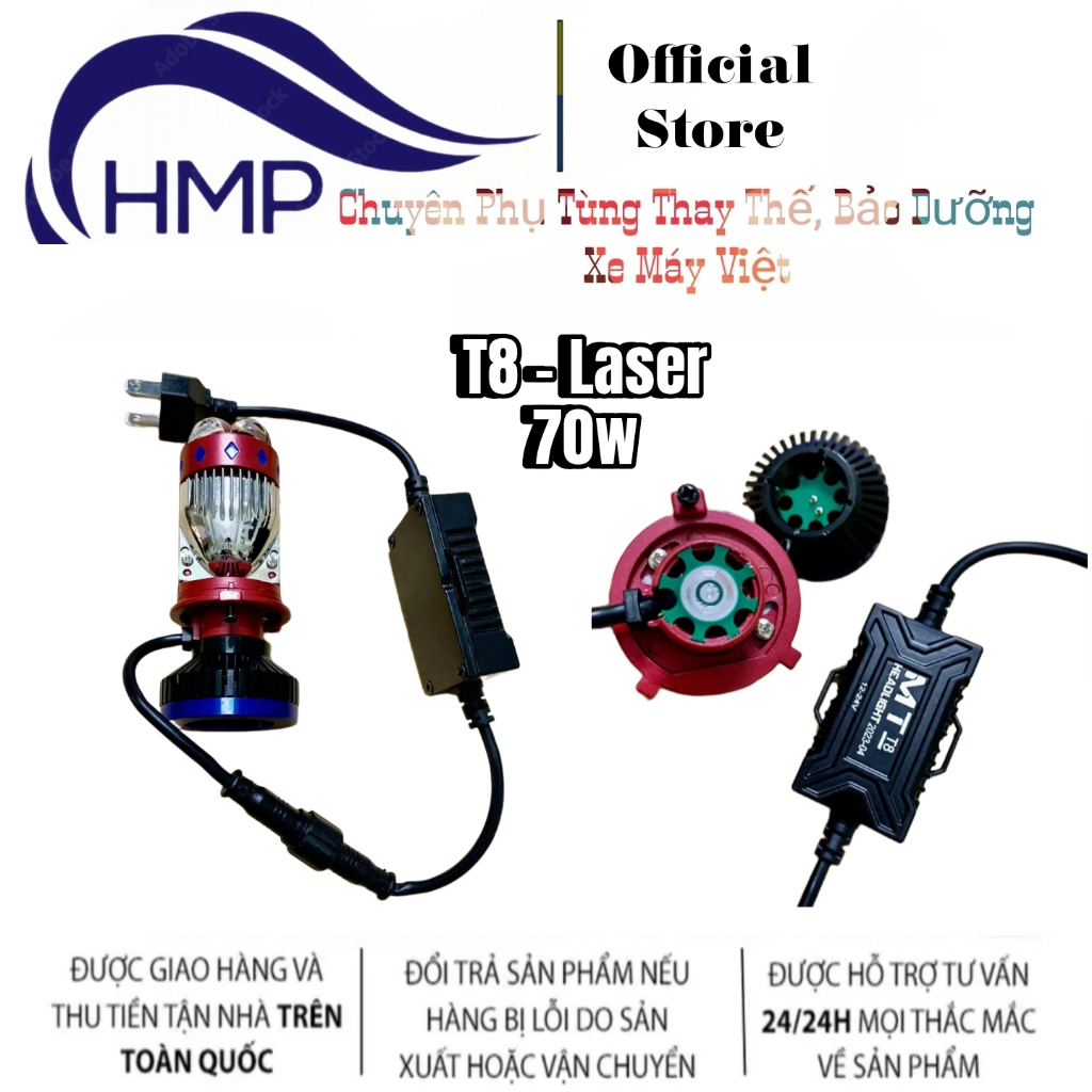 Bóng Led Pha Bi Cầu Mini T8 Mắt Ếch Laser 70w Siêu Sáng Bảo Hành 12 Tháng