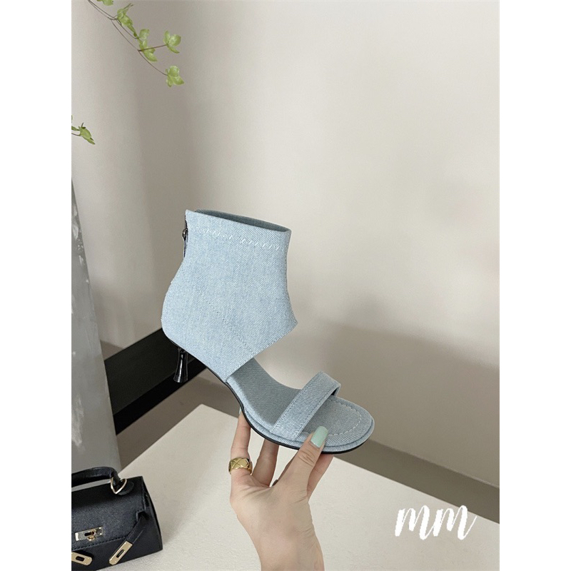 Bốt mũi tròn hở mũi hàng cao cấp fullbox