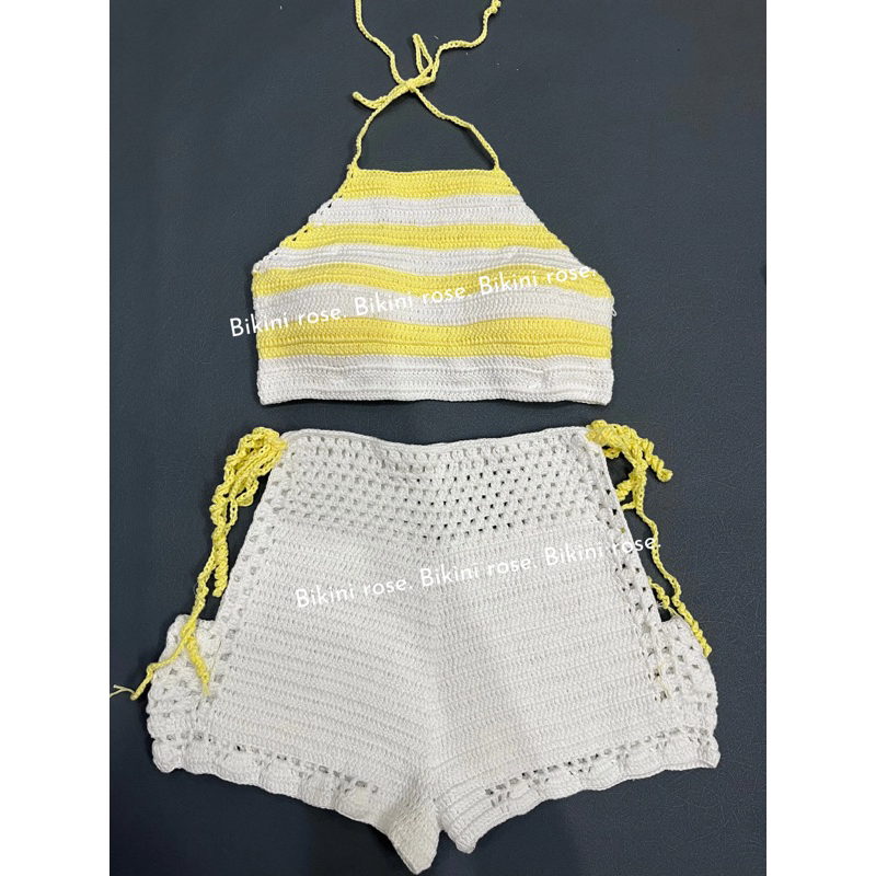 BIKINI LEN MÓC YẾM SỌC NGANG QUẦN