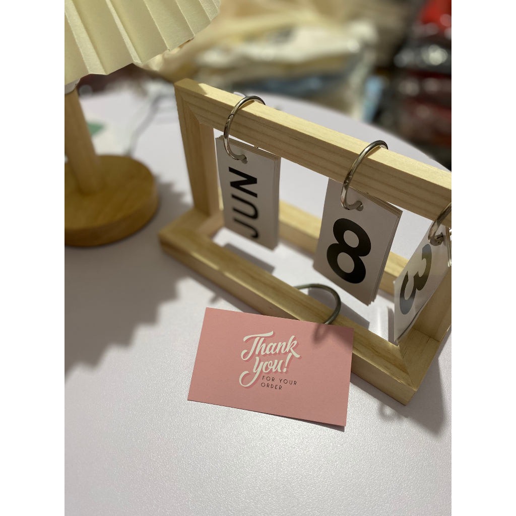 Card cám ơn khách hàng, Card thank you, Thiệp cảm ơn màu hồng cho khách hàng dễ thương