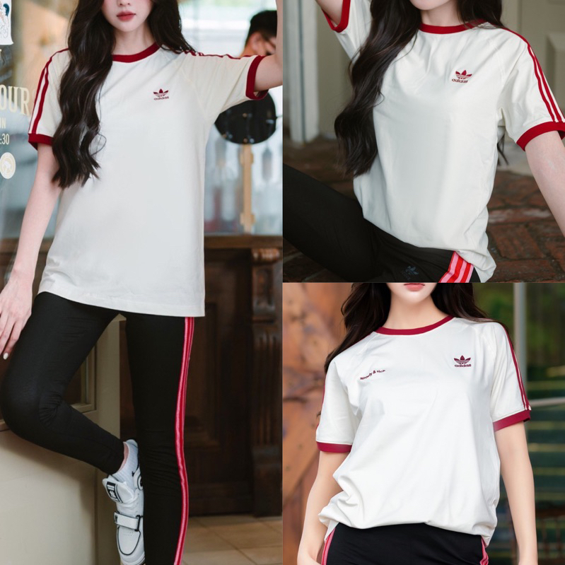 | ẢNH TỰ CHỤP MÀU NEW | Áo thun adida. s CLFN logo thêu Size S M L Hàng Sẵn