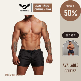 Quần bơi nam, quần đi biển nam có túi khoá KAIWINGS Quần đùi thể thao nam, quần sọt nam cao cấp nhanh khô KP064
