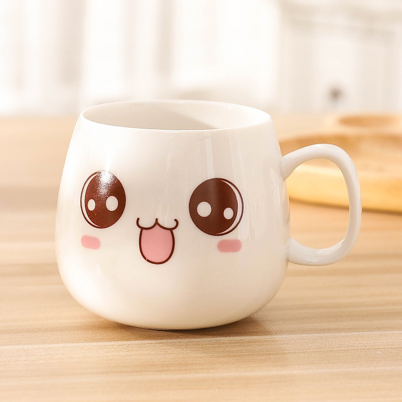 Cốc sứ uống trà, cafe, ly gốm sứ cao cấp 250ml hình mặt cười EMOJI đa dạng cảm xúc, quà tặng kỷ niệm decor - SunStoreVN
