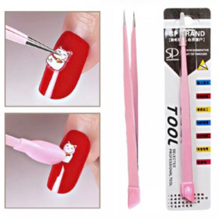Nhíp hồng gắp sticker, miết sticker 2 đầu