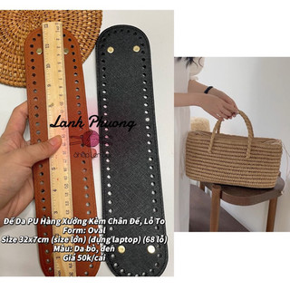 Đế túi da pu oval 32x7cm