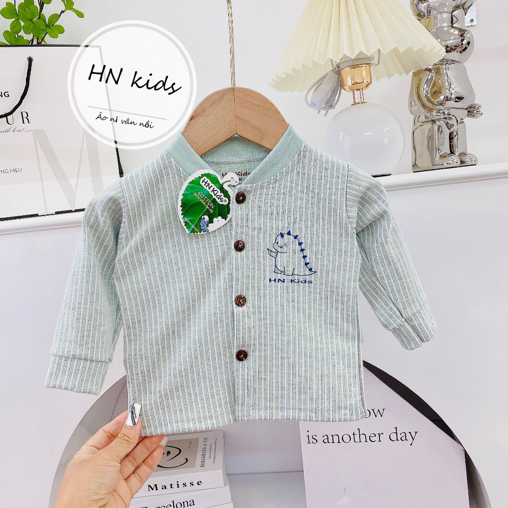 Áo sơ sinh nỉ vân nổi Hnkids