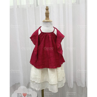 Quần áo bé gái--set yếm +chân váy 8-30kg annakids
