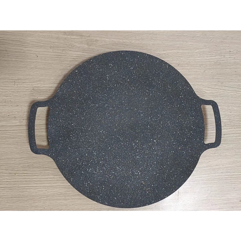 Chảo Gang Nướng Thịt Size 34cm Chống Dính Dùng Được Mọi Loại Bếp, Chất Liệu Siêu Cao Cấp