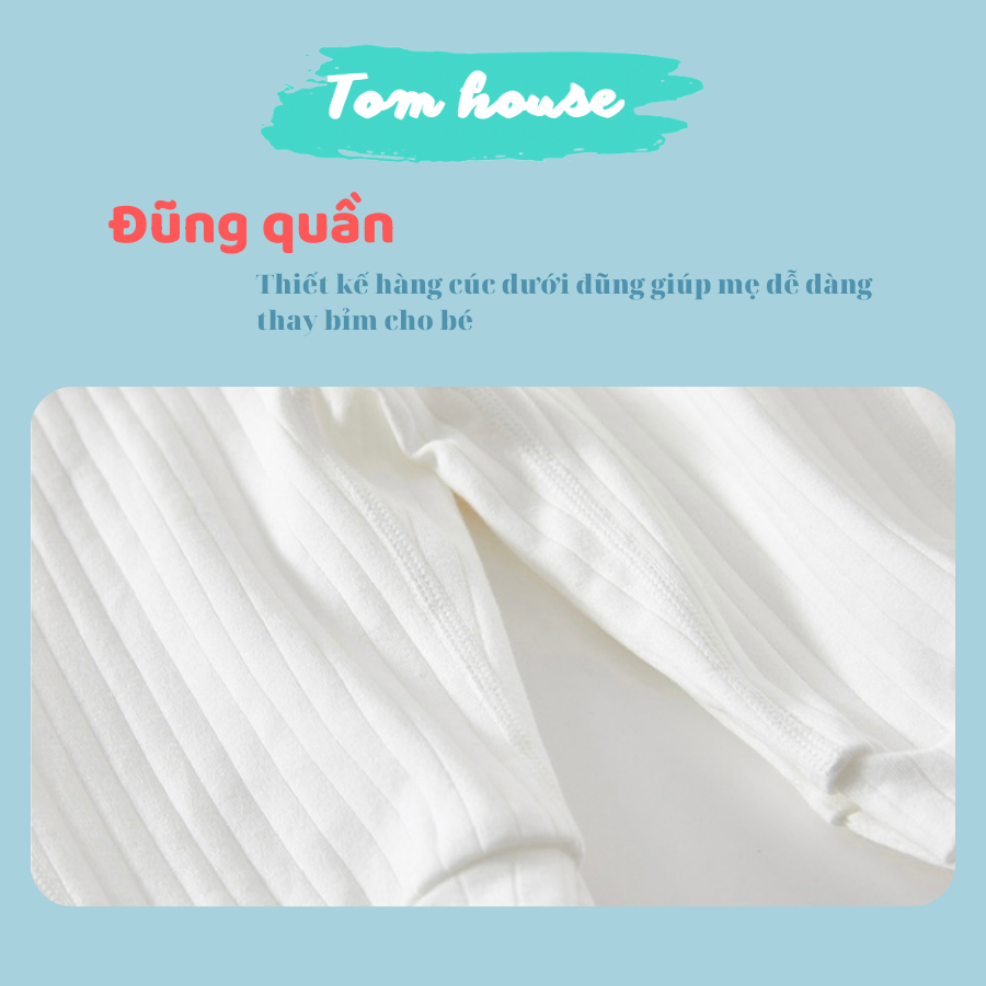 Body Dài Tay Thu Đông Cúc Giữa Cho Bé Trai Bé Gái Bé Sơ Sinh 𝟎𝟐𝐁𝐃𝐃