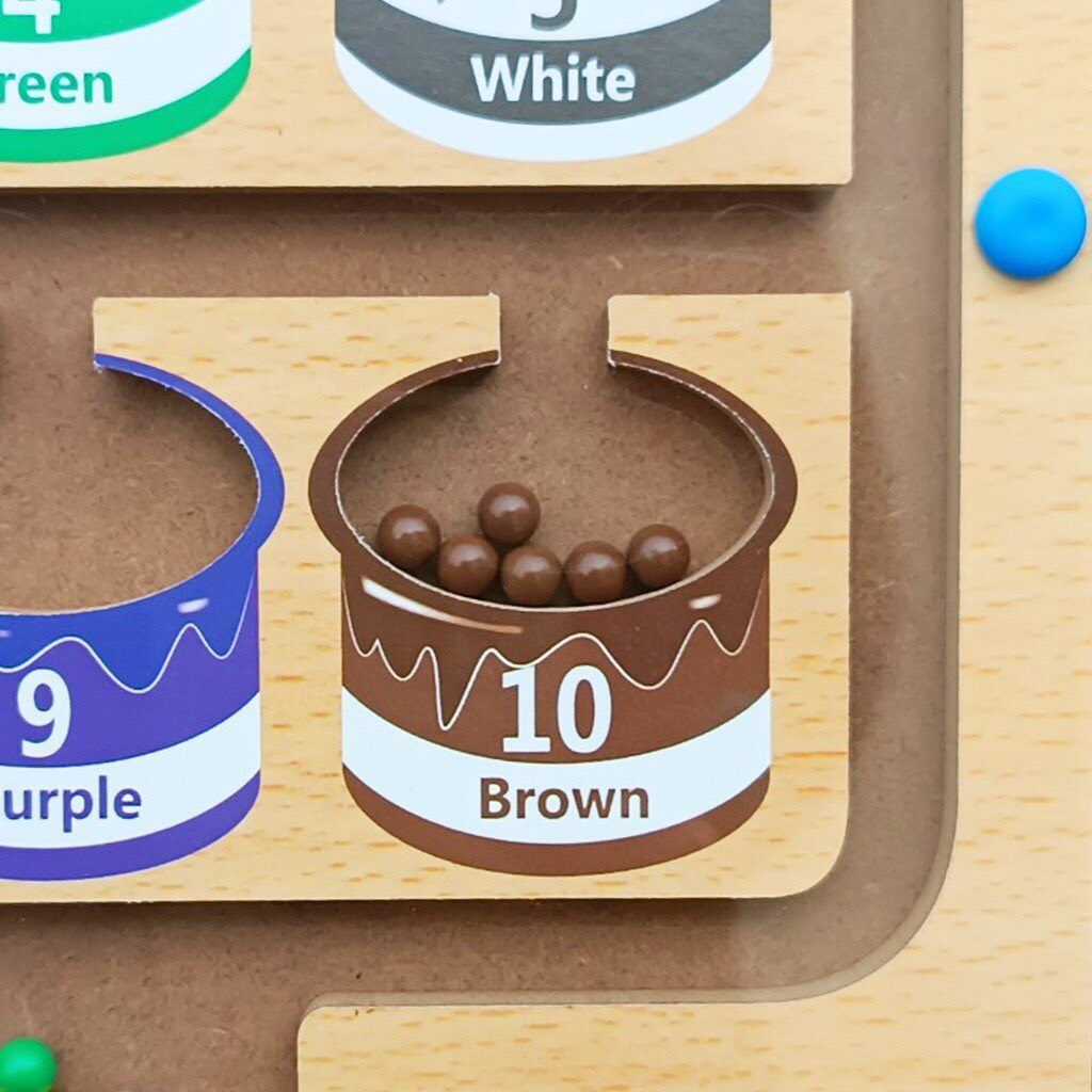 BẢNG GỖ MONTESSORI PHÂN BIỆT MÀU SẮC VÀ SỐ ĐẾM CHO BÉ