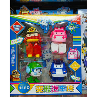 Hộp 4 Xe Đồ Chơi Robocar Poli Lắp Ghép Biến Hình 868-4