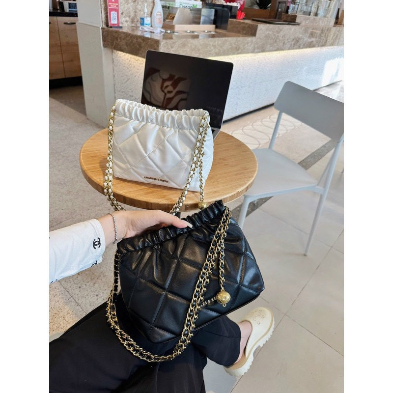 Túi xách thời trang nữ dây rút CNK da mềm