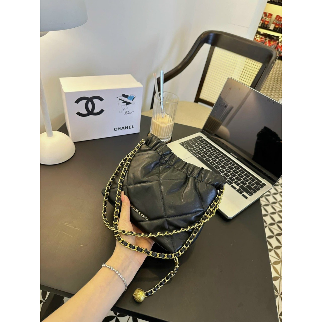 Túi xách thời trang nữ dây rút CNK da mềm