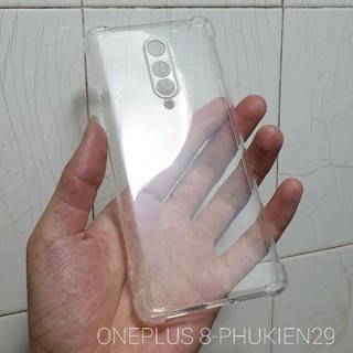 [ONEPLUS 8] Ốp lưng silicon dẻo trong bọc cam HENYOU