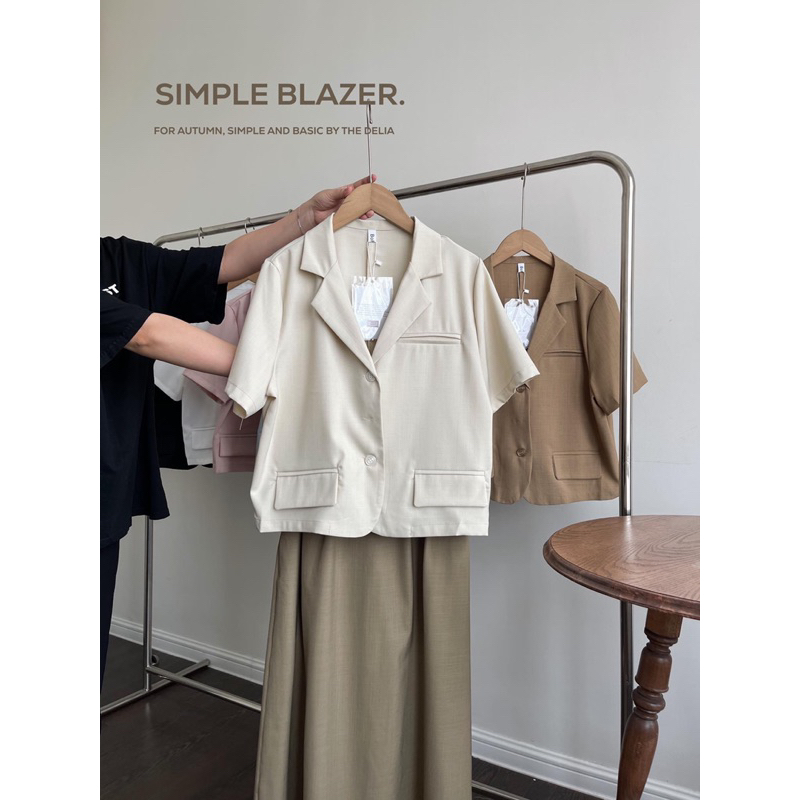 2307 ÁO BLAZER BA CÚC DỌC NẮP TÚI GIẢ