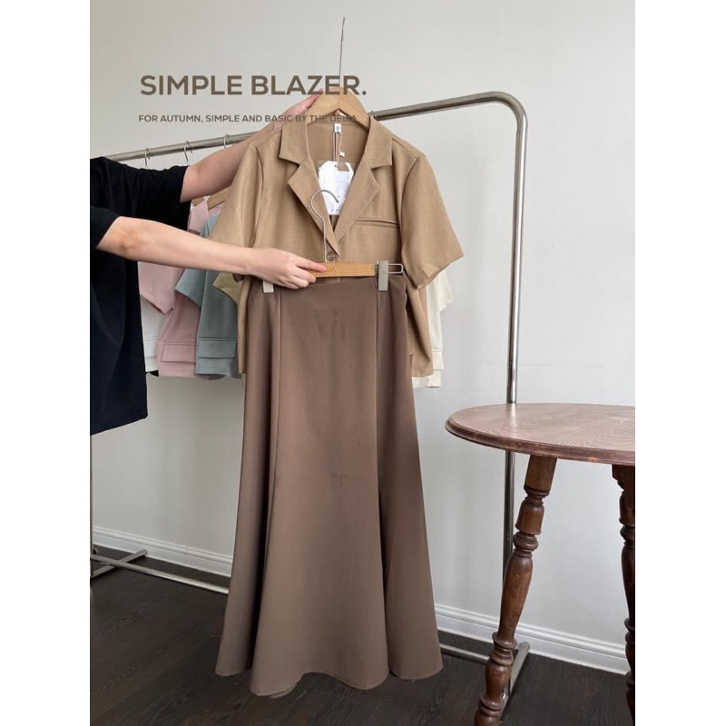 2307 ÁO BLAZER BA CÚC DỌC NẮP TÚI GIẢ