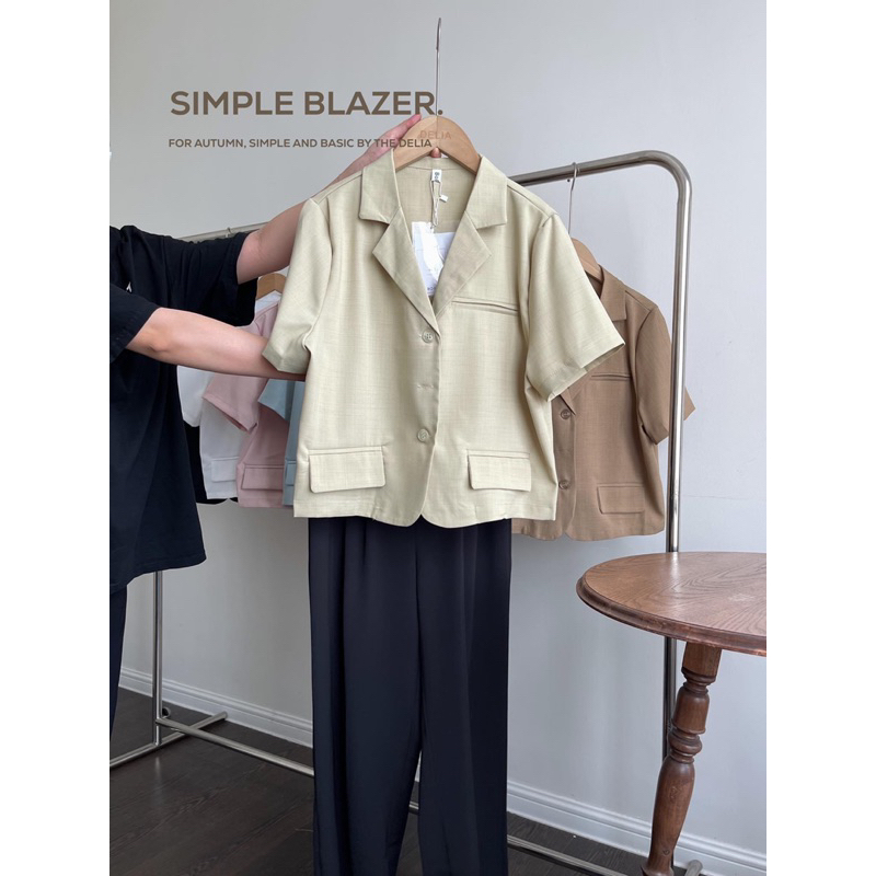 2307 ÁO BLAZER BA CÚC DỌC NẮP TÚI GIẢ