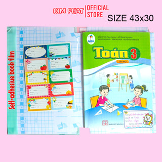 Set 10 Tờ Decal Bọc Sách Vở A4 cho bé Tặng 10 nhãn vở Chống Nước, Chống rách