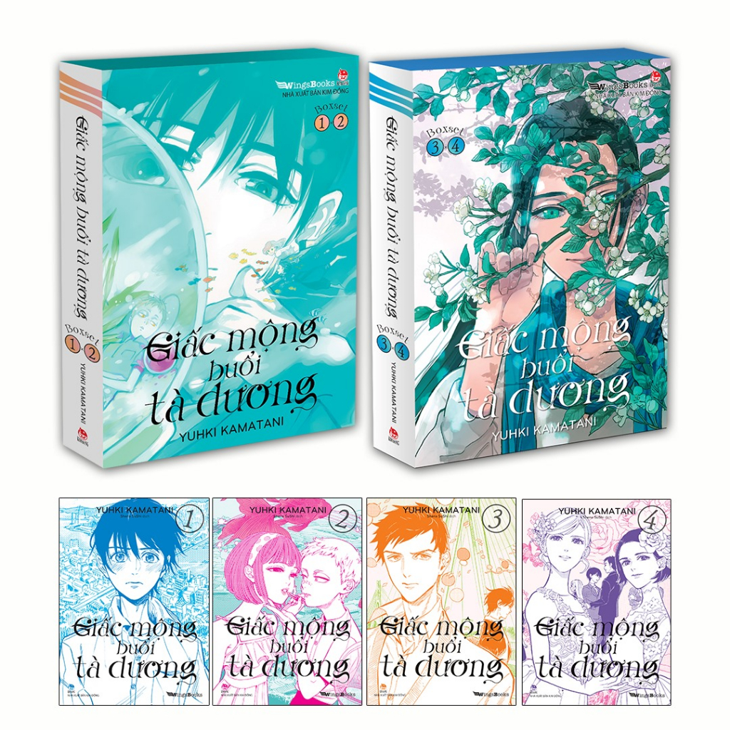 Truyện tranh - Combo 2 Boxset Giấc mộng buổi tà dương - Boxset Tập 1 + 2 3 + 4 - NXB Kim Đồng