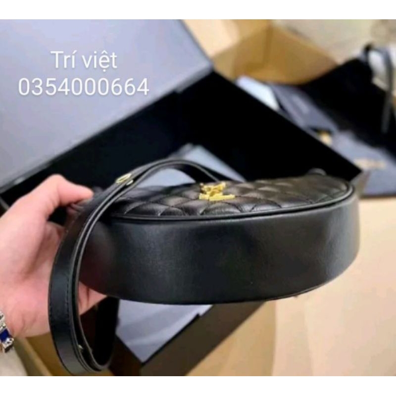 Túi sách nữ. túi sách kẹp nách chữ Y trần trám đen mịn. trí việt 65.55am