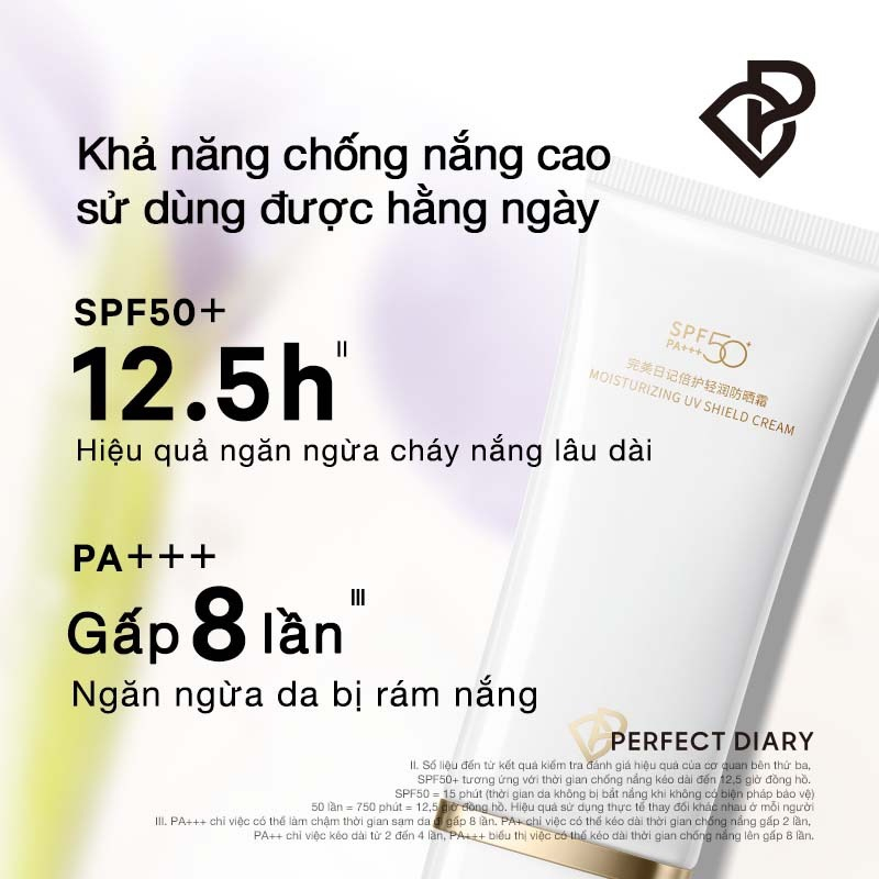 Set Kem Chống Nắng 60ML + Sữa Rửa Mặt Perfect Diary Axit Amin 200ML Tiết Kiệm