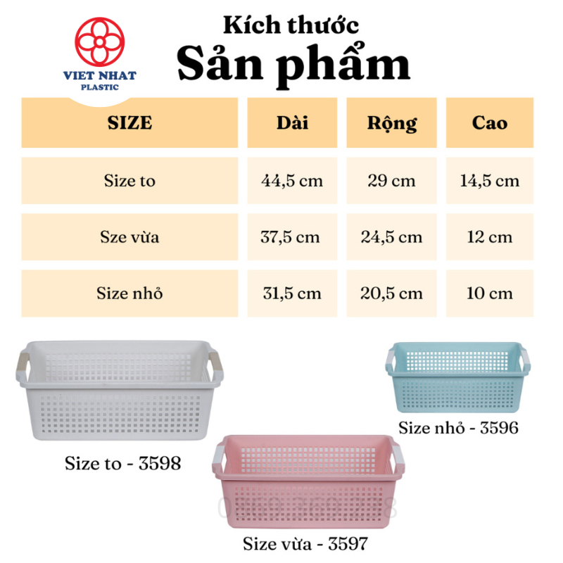 Khay A4, B5, rổ nhựa chữ nhật có quai cầm, khay văn phòng bằng nhựa - Việt Nhật Plastic HN