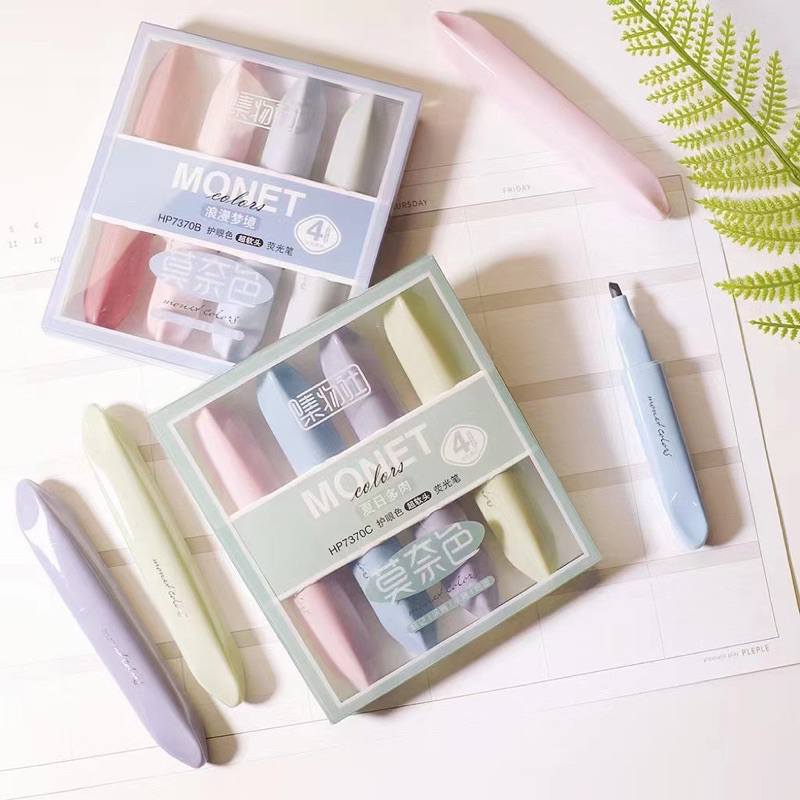 Set 4 bút Highlight màu sắc dễ thương