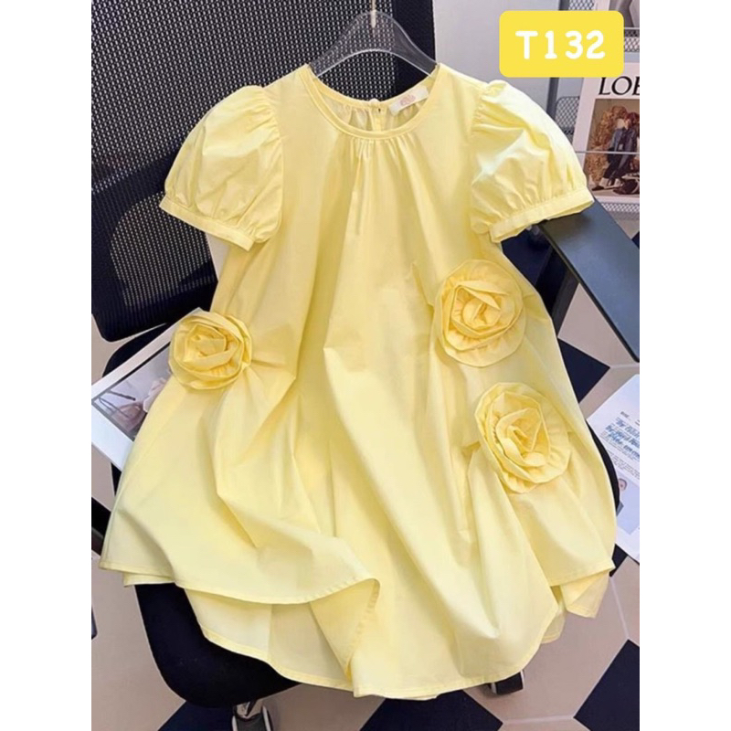 VÁY SUÔNG HOA NỔI CHO BÉ GÁI