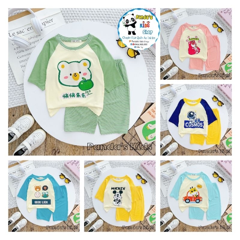 (8-28kg) TAY LỠ QUẦN LỬNG NGỐ set 6 màu thun lạnh minkymom in Pet