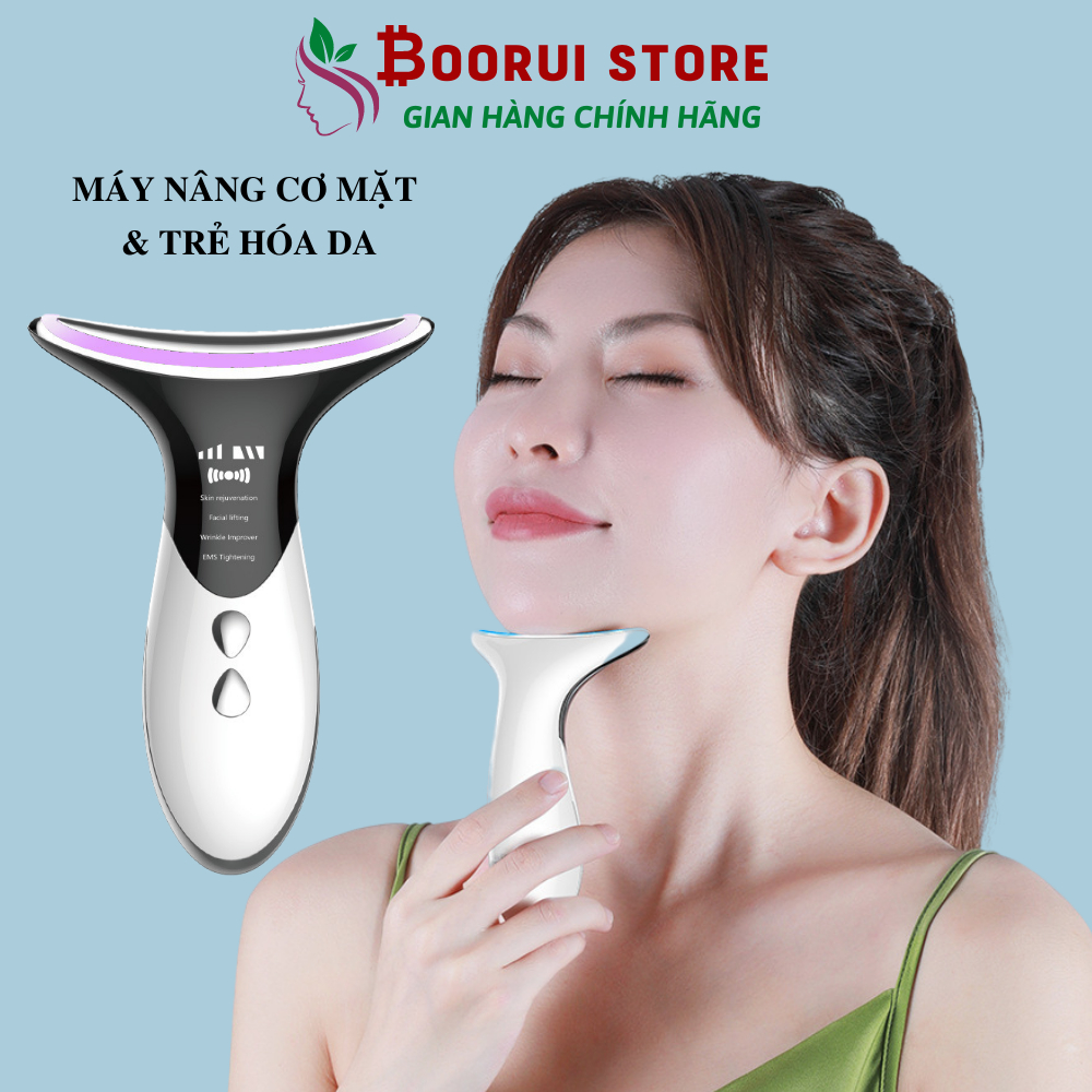 Máy massage nâng cơ mặt Boorui01, hỗ trợ đẩy tinh chất cho cổ và cơ mặt làm da săn chắc thon gọn, giảm nếp nhăn đa chiều