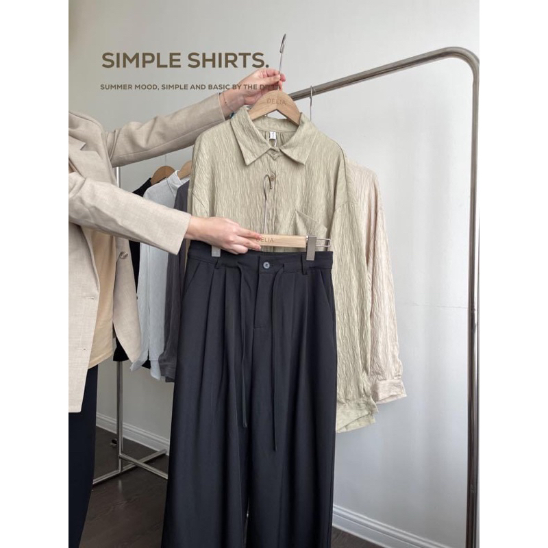 6107 ÁO SƠ MI DÀI TAY CỔ ĐỨC DẬP VÂN