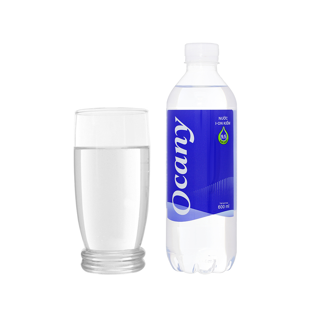 Thùng 24 chai nước uống ion kiềm OCANY 600ml / Lốc 6 chai nước uống ion kiềm OCANY 600ml
